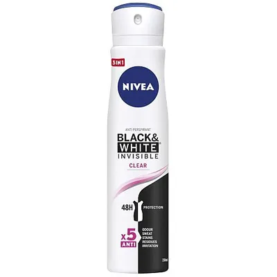Nivea Black & White Invisible Clear 48h
